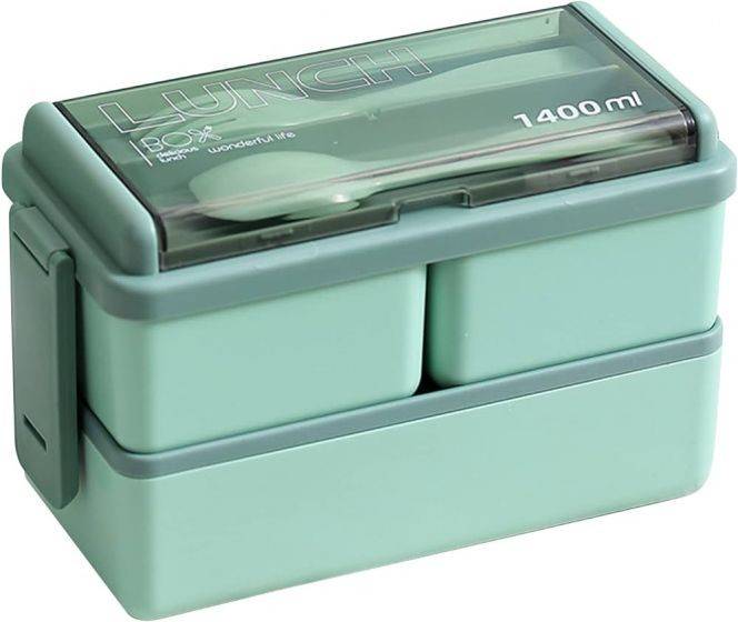 LUNCH BOX φαγητοδοχείο 2 επιπέδων με 3 θέσεις 1,4lt