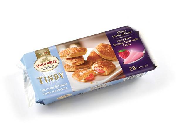 TINDY μπισκότα σφολιάτες με φράουλα 110gr