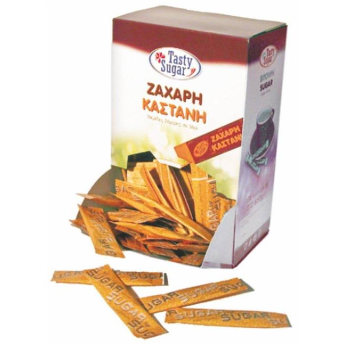 TASTY ζάχαρη καστανή σε sticks 170x5gr