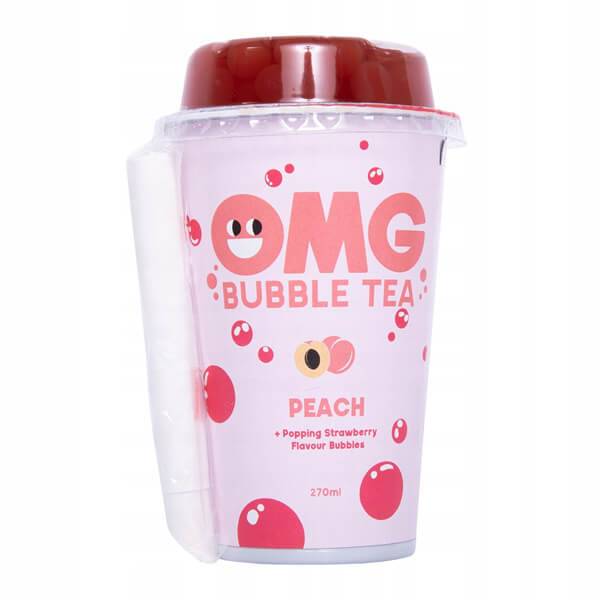 OMG τσάι bubble tea με γεύση ροδάκινου 270ml