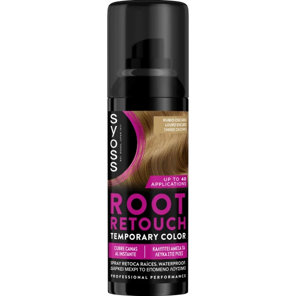SYOSS root retouch βαφή ρίζας spray ξανθό σκούρο 120ml