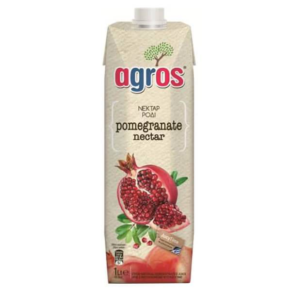 AGROS χυμός νέκταρ ρόδι 1lt