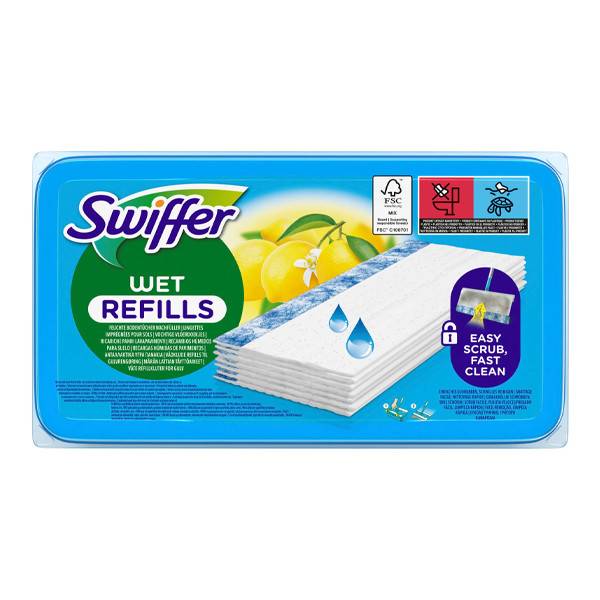 SWIFFER υγρά ανταλλακτικά πανάκια για το πάτωμα 10τεμ