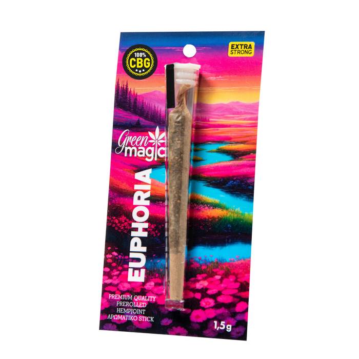 GREEN MAGIC προϊόν κάναβης έτοιμο τσιγάρο euphoria 100% CBD 1,5gr