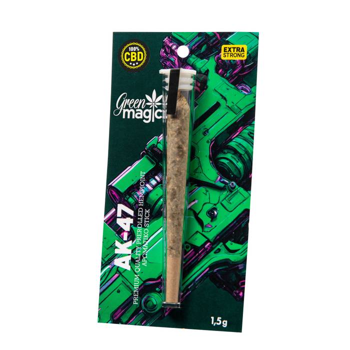 GREEN MAGIC προϊόν κάναβης έτοιμο τσιγάρο AK-47 100% CBD 1,5gr