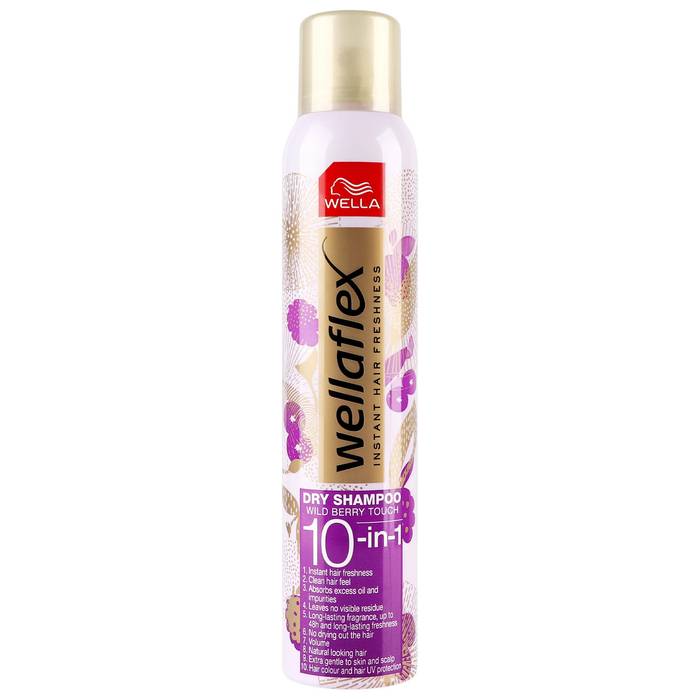 WELLAFLEX dry shampoo 10σε1 wild berry touch 180ml