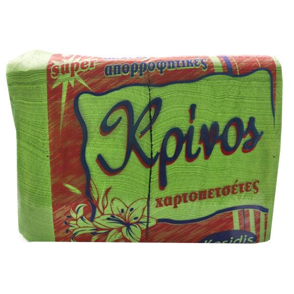 ΚΡΙΝΟΣ special χαρτοπετσέτα εστιατορίου 1Φ 28x28cm λαχανί 400τεμ