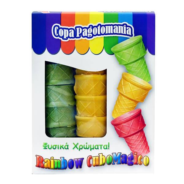 PAGOTOMANIA Rainbow κυπελάκια παγωτού χρωματιστά 15τεμ