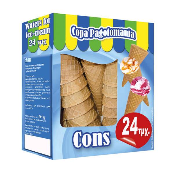 PAGOTOMANIA χωνάκια παγωτού 24τεμ
