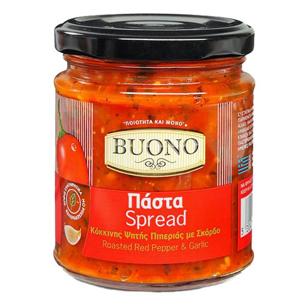 BUONO πάστα κόκκινης ψητής πιπεριάς με σκόρδο 200gr