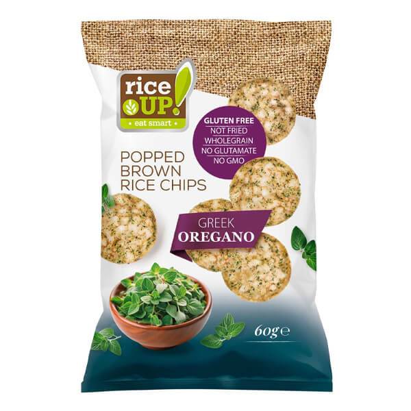 RICE UP chips ολικής ρίγανη Ελληνική 60gr