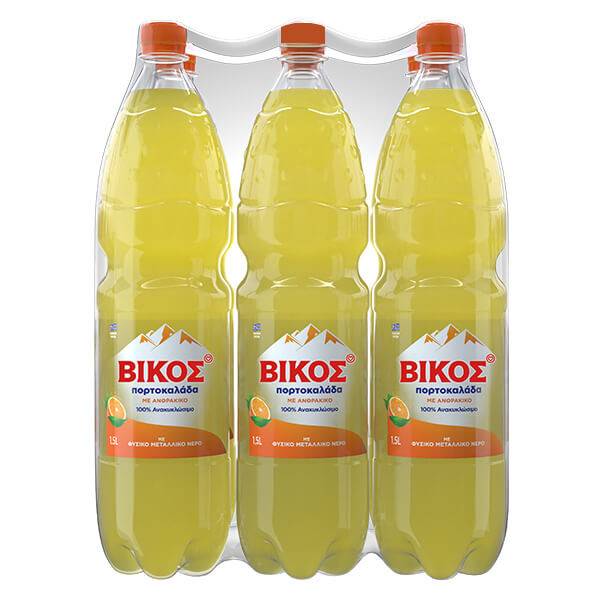 ΒΙΚΟΣ αναψυκτικό πορτοκαλάδα μπουκάλι 6x1,5lt