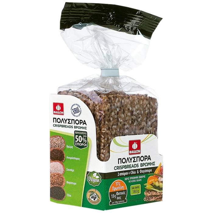 ΦΑΙΔΩΝ Crispbread βρώμης με τσία και φαγόπυρο 180gr