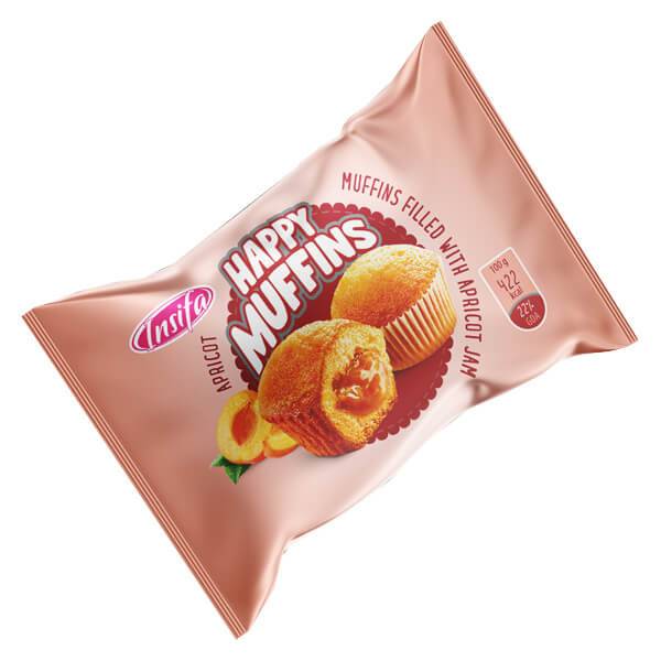 HAPPY MUFFINS κέικ βερίκοκο 24x40gr