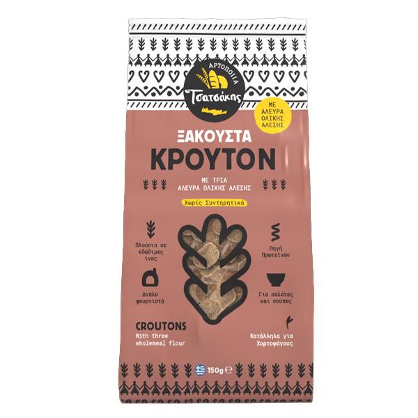 ΤΣΑΤΣΑΚΗΣ κρουτόν ολικής άλεσης 150gr