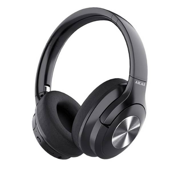AKAI BTH-P100 Ασύρματα over ear αναδιπλούμενα ακουστικά με Bluetooth, Handsfree και Aux-In