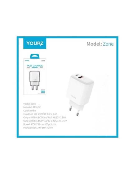 YOURZ φορτιστής pd και usb