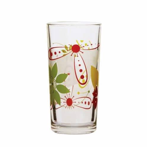 UNIGLASS ποτήρι γυάλινο νερού flowers 26cl 6τεμ 51021/D34