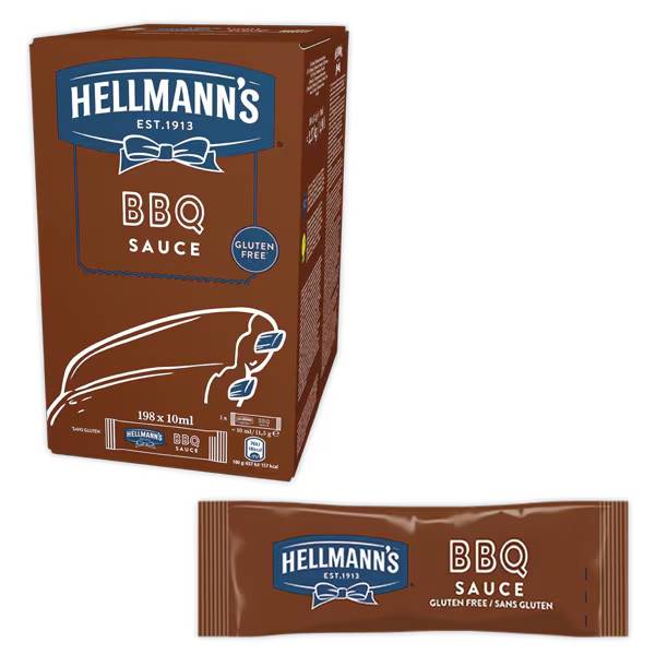 HELLMANN'S σως μπάρμπεκιου μερίδες 198x10ml