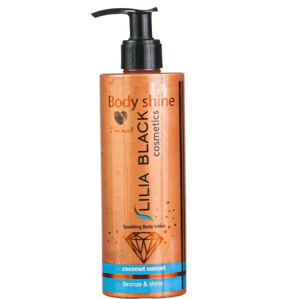 LILIA BLACK γαλάκτωμα σώματος shine coconut sunset με αντλία 300ml