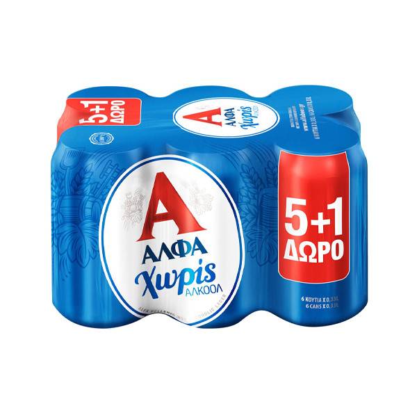 ΑΛΦΑ μπύρα χωρίς αλκοόλ κουτί 6x330ml