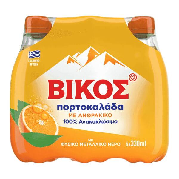 ΒΙΚΟΣ αναψυκτικό πορτοκαλάδα μπουκάλι 6x330ml
