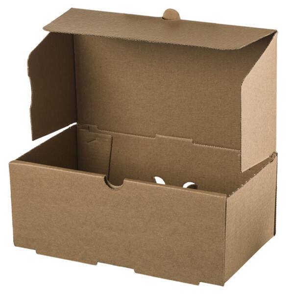 KRAFT BOX κουτί οντουλέ burger διπλό 22x14,5x8cm 100τεμ