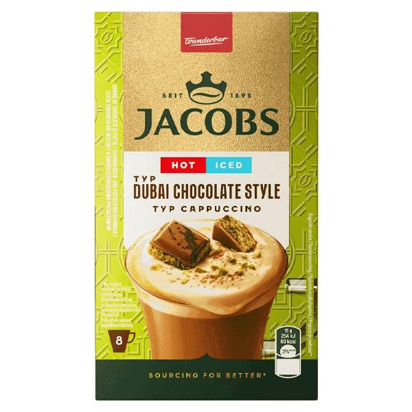 JACOBS καφές φακελάκια iced cappuccino dubai chocolate 8τεμ