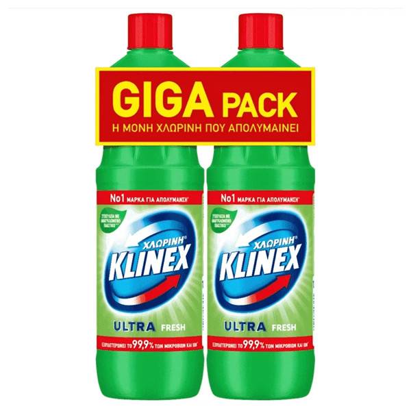 KLINEX χλωρίνη παχύρρευστη πράσινη 2x1250ml