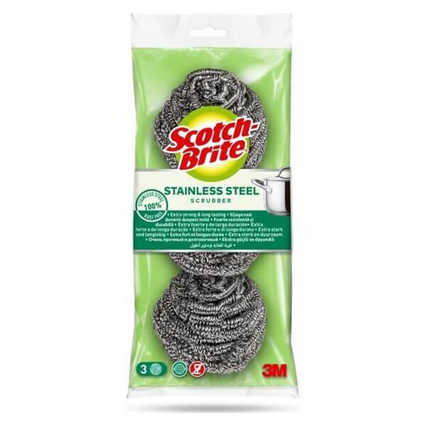 SCOTCH-BRITE σφουγγαράκια inox 3τεμ