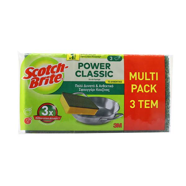 SCOTCH-BRITE σφουγγαράκι κουζίνας κλασικό 3τεμ