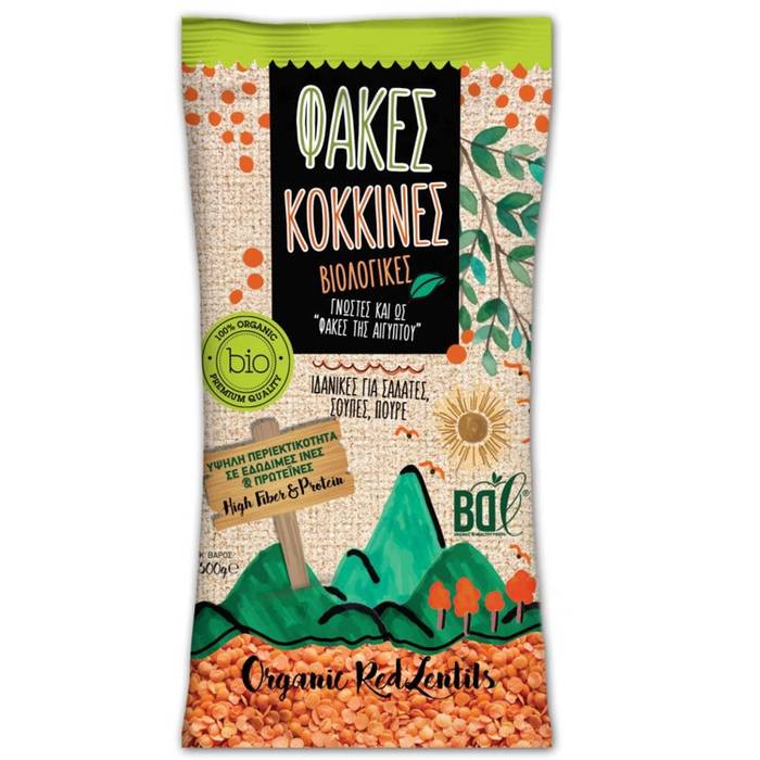 BIODYNAMIC φακές κόκκινες βιολογικές 500gr