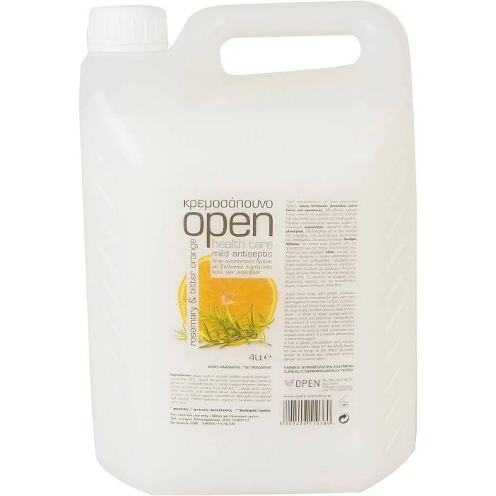 OPEN COSMETICS κρεμοσάπουνο με ήπια αντισηπτική δράση 4lt
