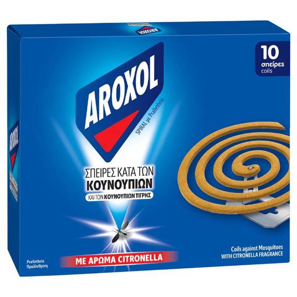AROXOL σπείρες κατά των κουνουπιών και σκνιπών με άρωμα Citronella 10τεμ