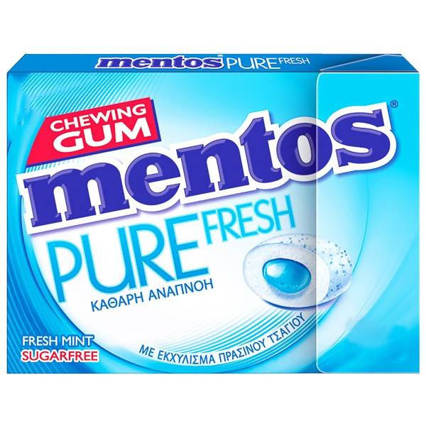 MENTOS τσίχλες pure fresh mint 12x28gr