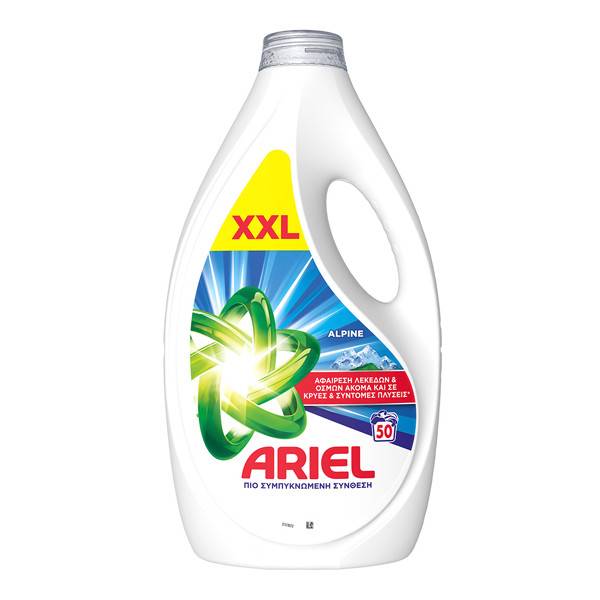 ARIEL υγρό πλυντηρίου ρούχων Alpine 50μεζ 2,25lt