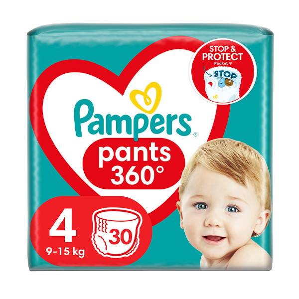 PAMPERS pants βρεφικές πάνες No4 9-15kg 30τεμ