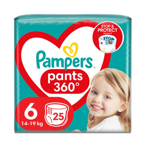 PAMPERS pants βρεφικές πάνες No6 14-19kg 25τεμ