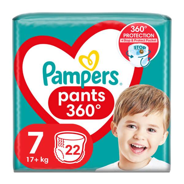 PAMPERS pants βρεφικές πάνες No7 17+kg 22τεμ