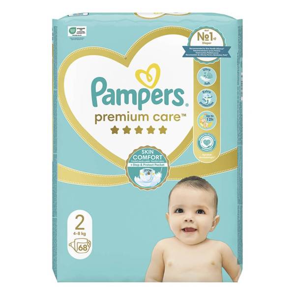 PAMPERS premium care βρεφικές πάνες No2 4-8kg 68τεμ