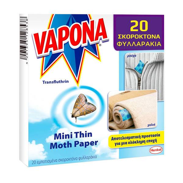 VAPONA σκοροκτόνα φυλλαράκια 20τεμ