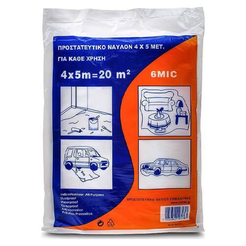 SIDIRELA προστατευτικό νάυλον 4x5m 6micron