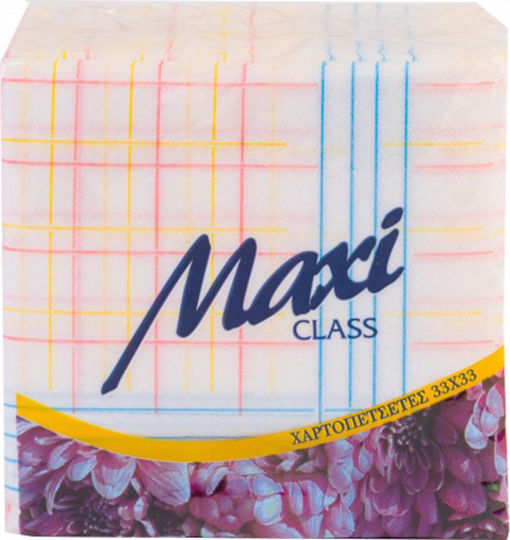 MAXI χαρτοπετσέτες καρώ 33x33cm 80τεμ