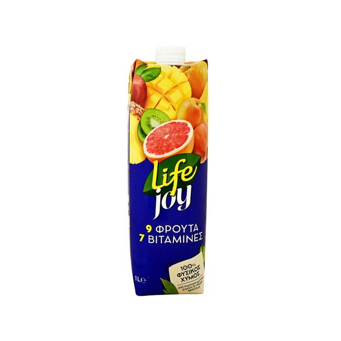 LIFE Joy χυμός 100% με 9 φρούτα 1lt