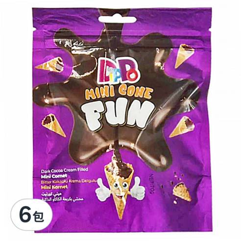 DIPPO mini cone fun χωνάκια με γέμιση μαύρη σοκολάτα 70gr