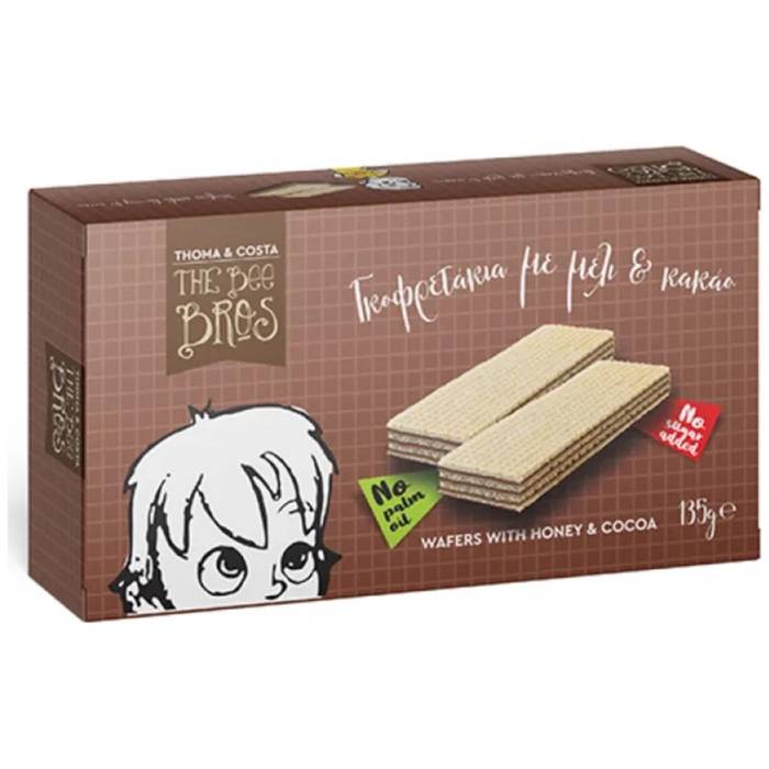 THE BEE BROS γκοφρέτα με μέλι και κακάο 135gr