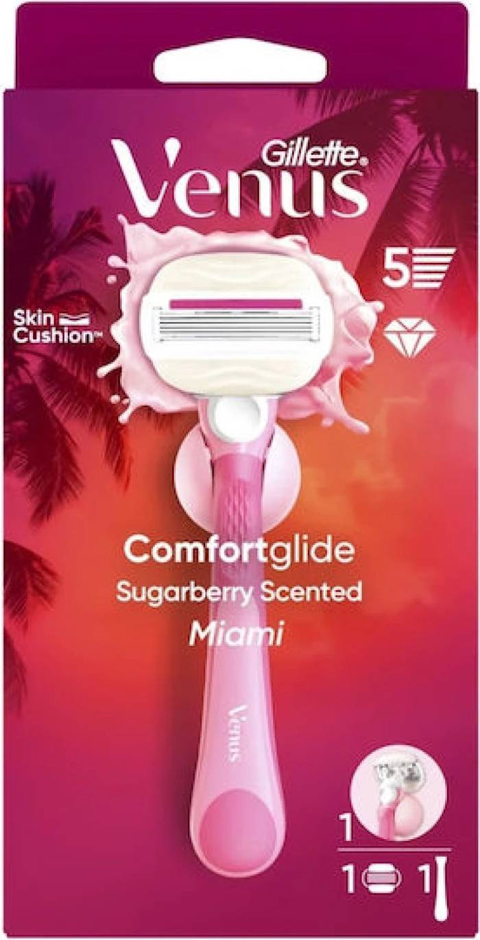 GILLETTE ξυραφάκι venus comfortglide miami με ανταλλακτικό 1τεμ