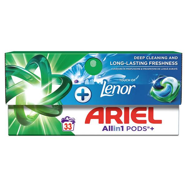 ARIEL κάψουλες πλυντηρίου ρούχων Touch Of Lenor 33τεμ