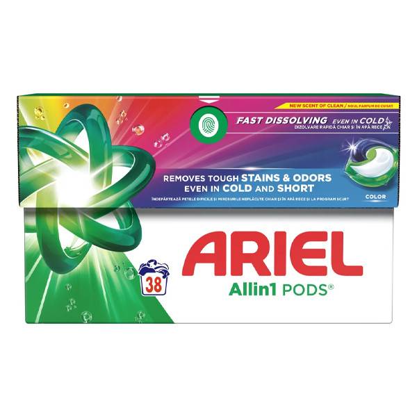 ARIEL κάψουλες πλυντηρίου ρούχων Colour 38τεμ