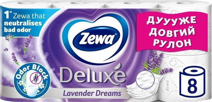 ZEWA deluxe χαρτί υγείας λεβάντα 8τεμ